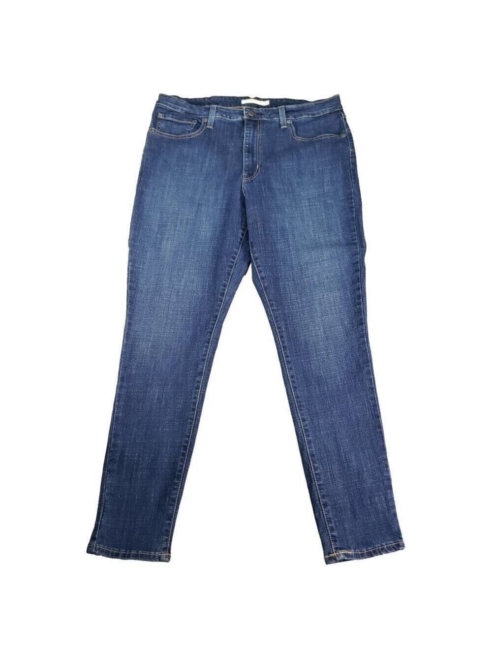 Levi’s Women’s 721 High Rise Skinny Jeans Size 33 Dark Wash Stretch Denim - Picture 4 of 9